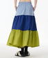 Color Block Tiered Maxi Skirt