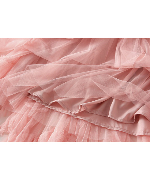 Volume Tiered Tulle Maxi Skirt