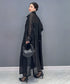 Sheer Belted Long Cardigan