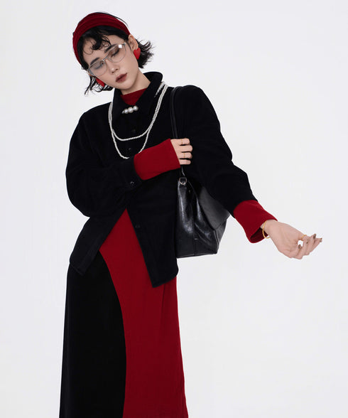 Corduroy Twist Front Blouse