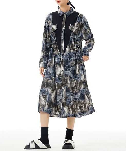 Brushstroke Yoke Dress