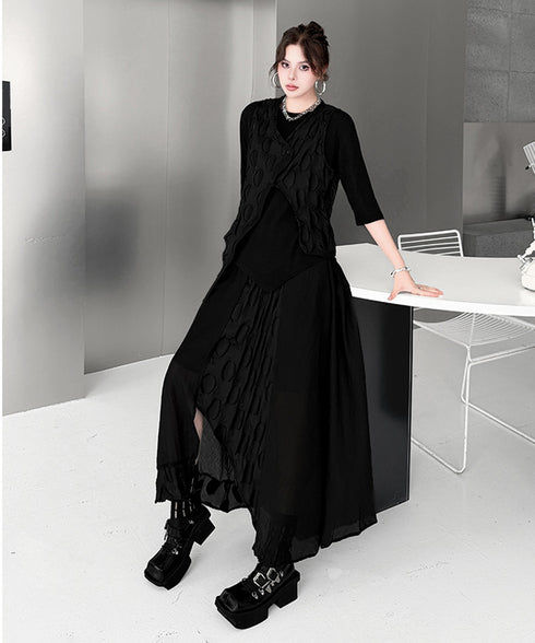 Oval Trace Vest&Skirt Co-ord