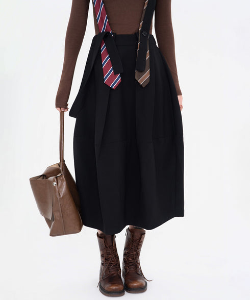 Tie Detail Apron Skirt