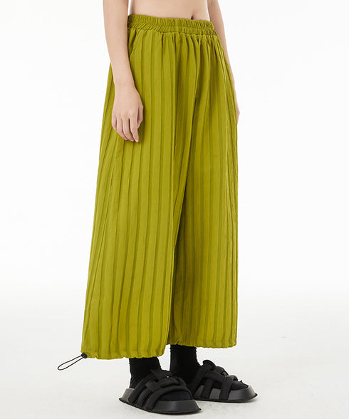 Crinkle Drawcord Wide Pants