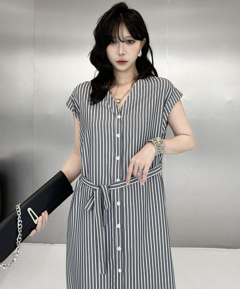 Stripe Veil Dress