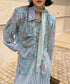 Veil Tie Print Blouse