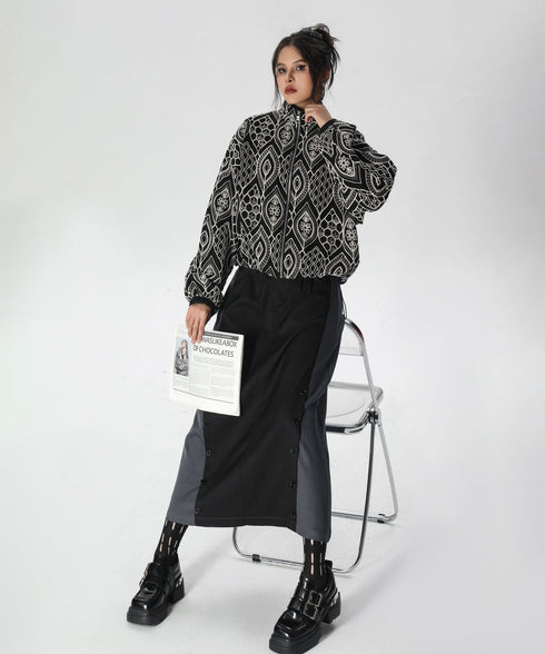 Ornate Pattern Zip Jacket