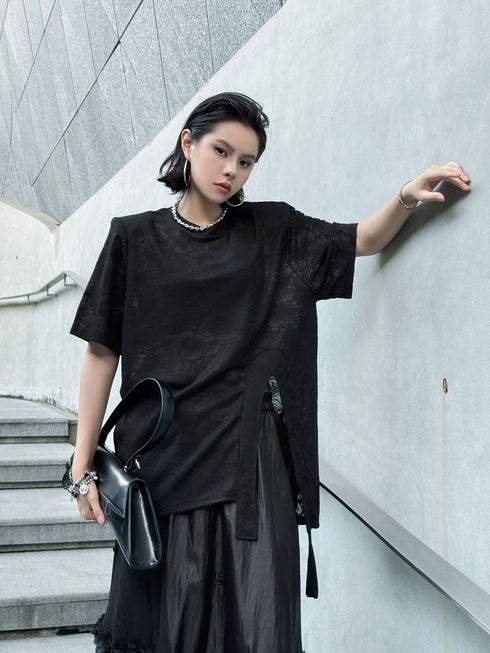 Loop Cut Lace T-shirt