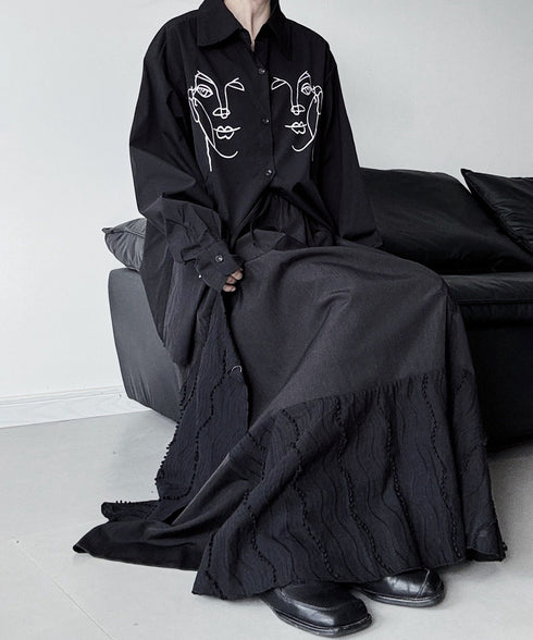 Draped Button Front Top