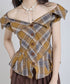 Fold Collar Peplum Top