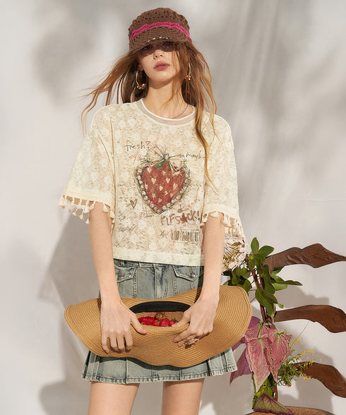 Berry Veil Top