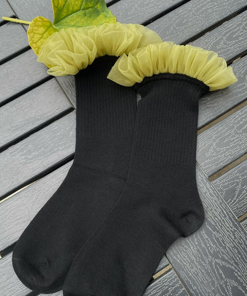 Halo Frill Rib Socks