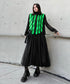 Sheer Pleated Balloon Skirt