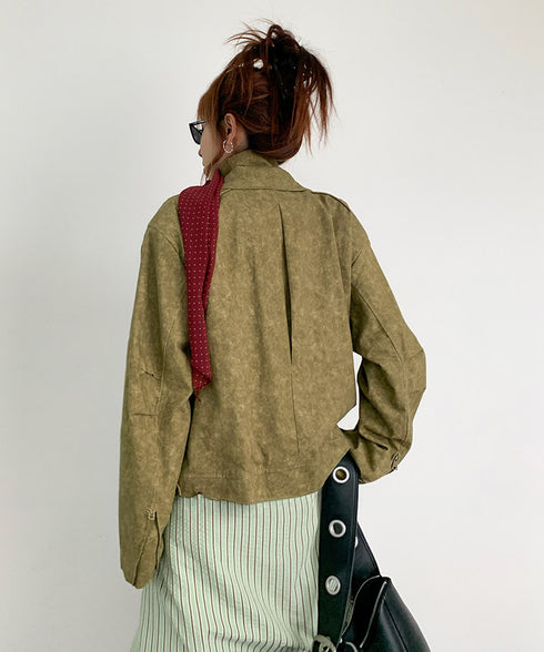 Fold Crest Zip Jacket
