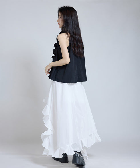 Wave Hem Skirt