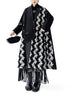 Patch Jacquard Fringe Coat