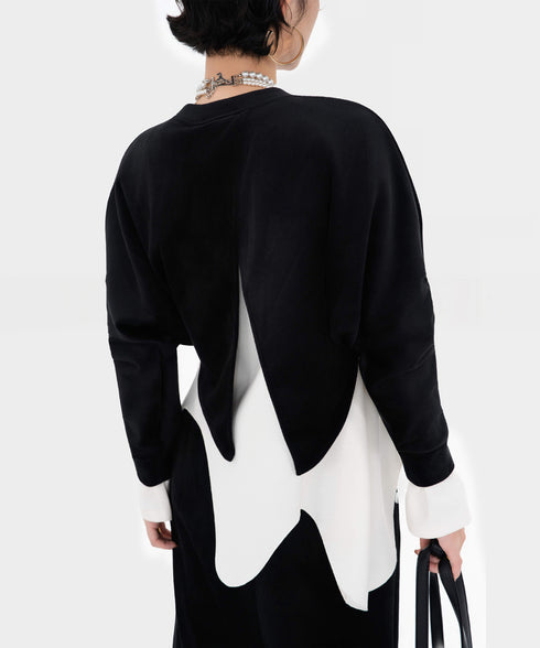 Contrast Curve Top& Skirt Co-ord