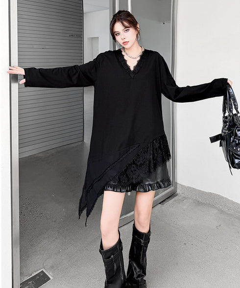 Mirevane Angled Hem Top