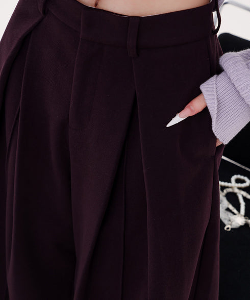 Fluid Pleat Wide Pants