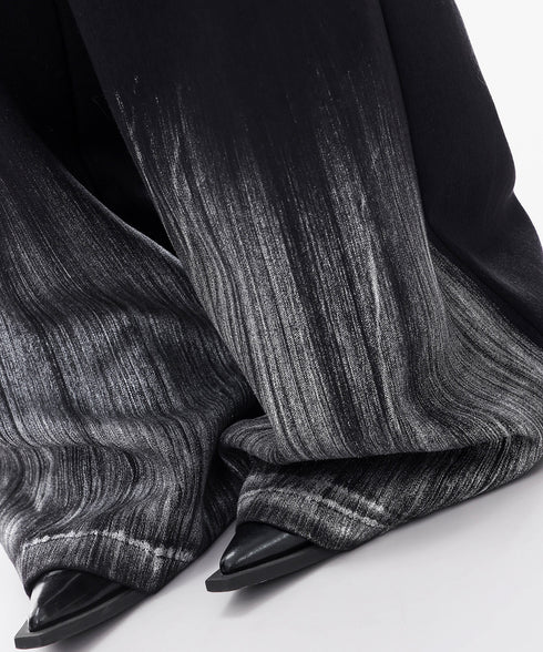 Gradient Hem Wide Slacks