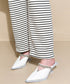 Chain Strap V-Cut Mules
