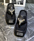 Metal Flow Platform Sandal