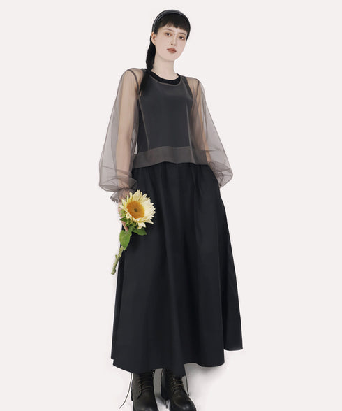 Aerial Veil Sleeve Top