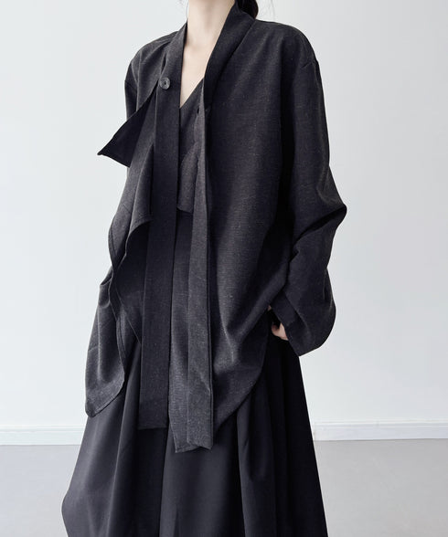 Draped Button Front Top