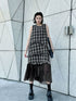 Layered Check Frill Dress