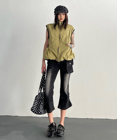 Grid Zip Vest