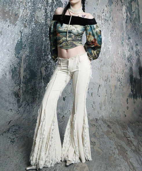 Marble Sheer Flare Dress