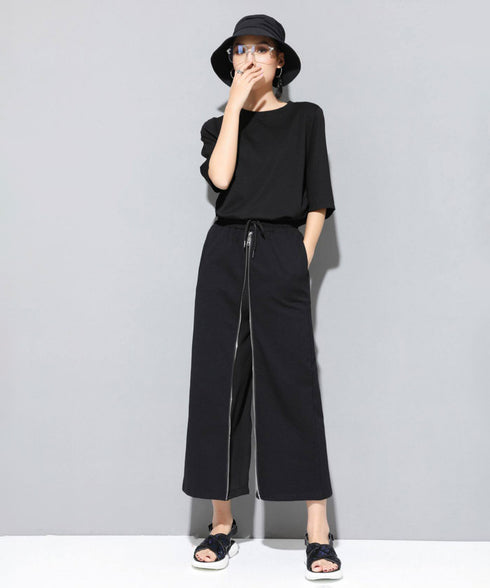 Center Zip Wide Pants