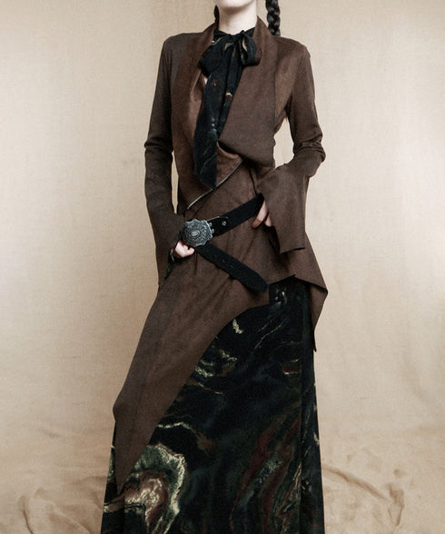 Marble Sheer Flare Dress