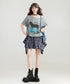 Multi-Drape Plaid Mini Skirt