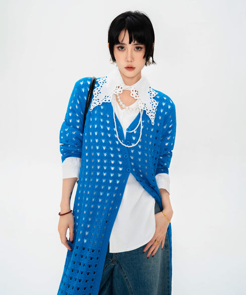 Lace Collar Volume Sleeve Blouse