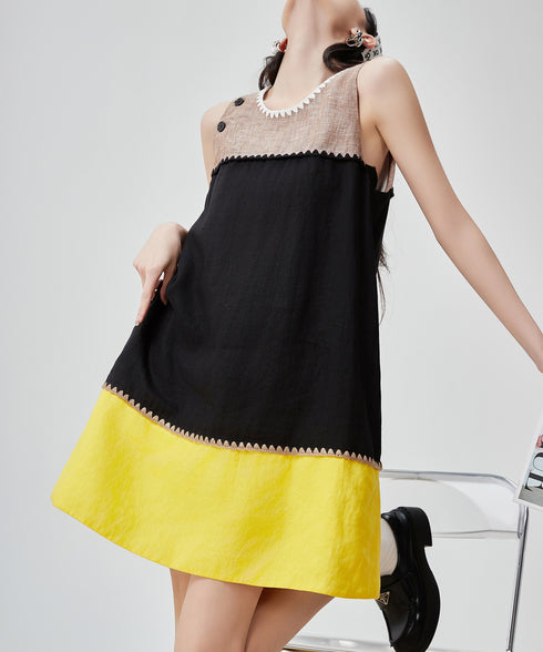 Tricolor Layered Dress