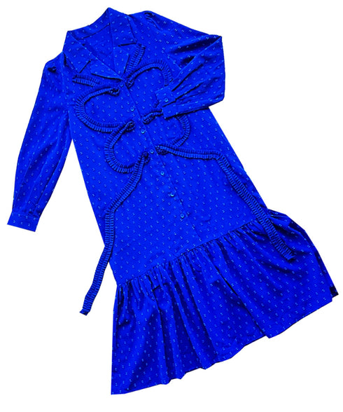 Ribbon Applique Shirt Dress