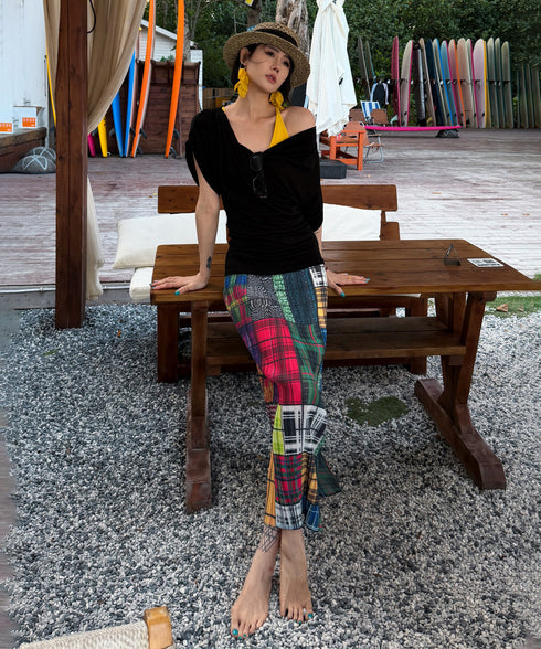 Patch Tartan Skirt