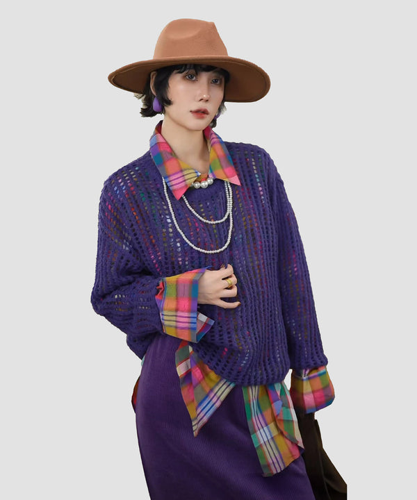 Loose Mesh Knit Sweater