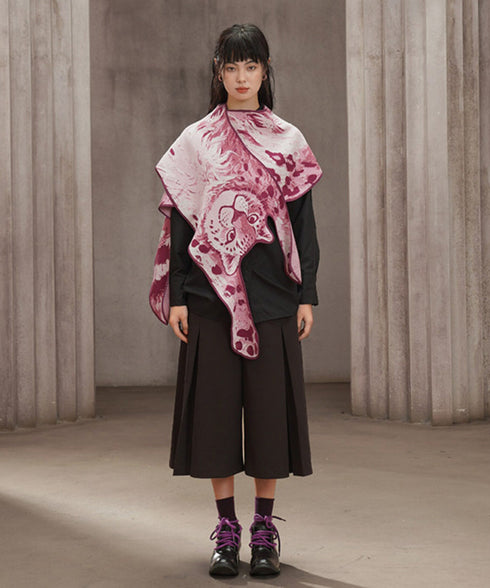 Leopard Art Knit Stole