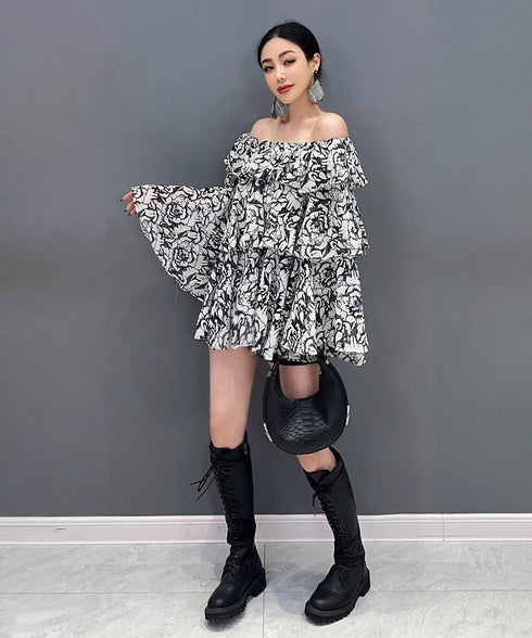 Layered Ruffle Off-Shoulder Top