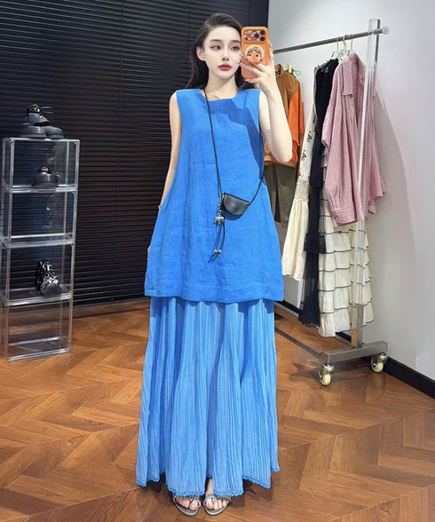 Pleat Ease Dress