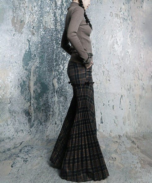 Fringe Button Rib Knit Top