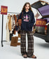 Mocha Line Check Pants