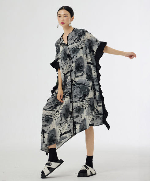 Brushwave Flow Dress