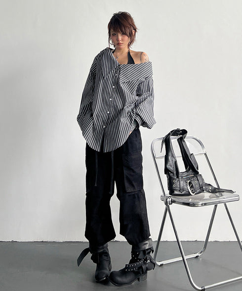 Foldover Collar Blouse