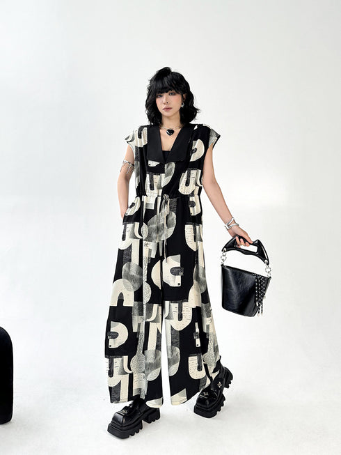 Alphabet Print Jumpsuit