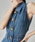 Back Cut Denim Dress