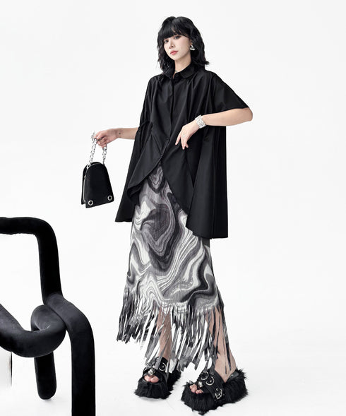 Shadow Layered Lace Skirt