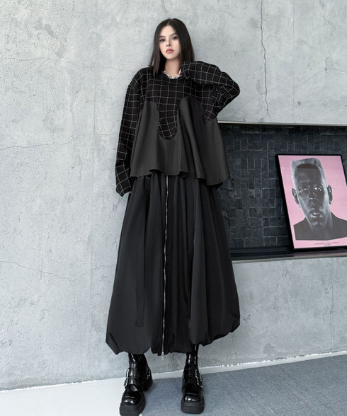 Front Zip Balloon Skirt